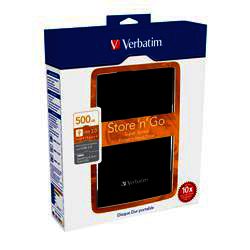Verbatim 500GB Store-n-Go  USB 3.0 2.5 Portable Hard Drive Black